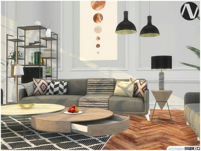 Huntington Living Room By Artvitalex 2 sims 4 cc huntington living room by artvitalex 3