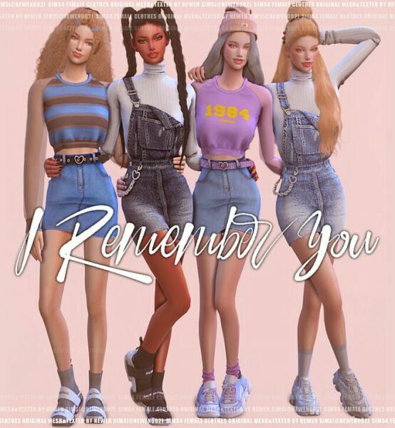 I Remember YOU Clothes SET At Newen 1 I Remember YOU Clothes SET At Newen Sims 4 CC