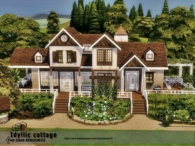 Idyllic Cottage By Danuta720 1 Idyllic Cottage By Danuta720 Sims 4 CC