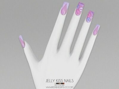Jelly Kiss Nails At Redheadsims Sims 4 CC