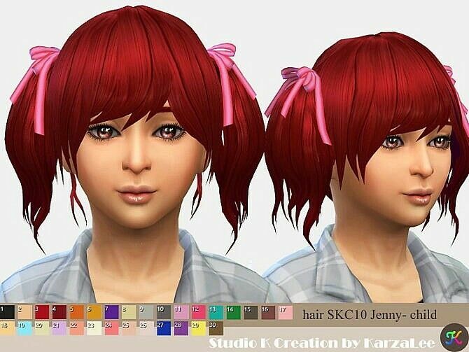 Jenny Kids Hair SKC 10 At Studio K-Creation 1 Jenny Kids Hair SKC 10 At Studio K-Creation Sims 4 CC
