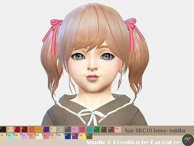 Jenny Toddler Hair SKC 10 At Studio K-Creation 1 Jenny Toddler Hair SKC 10 At Studio K-Creation Sims 4 CC