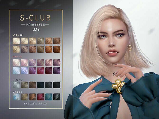 JOY N69 Hair By S-Club LL 1 JOY N69 Hair By S-Club LL Sims 4 CC