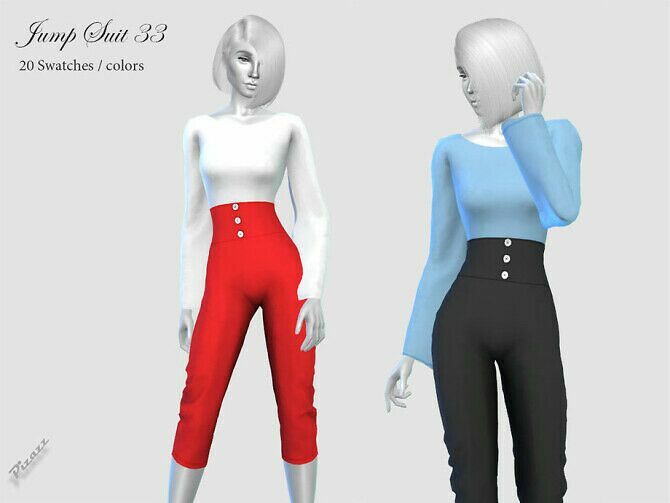 Jumpsuit 33 By Pizazz 1 Jumpsuit 33 By Pizazz Sims 4 CC