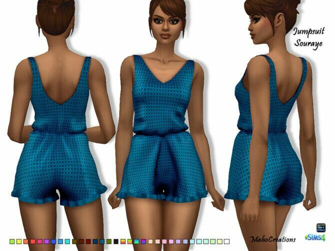 Jumpsuit Souraye By Mahocreations 1 Jumpsuit Souraye By Mahocreations Sims 4 CC