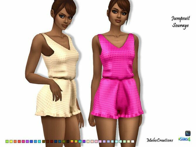 Jumpsuit Souraye By Mahocreations 2 sims 4 cc jumpsuit souraye by mahocreations 2