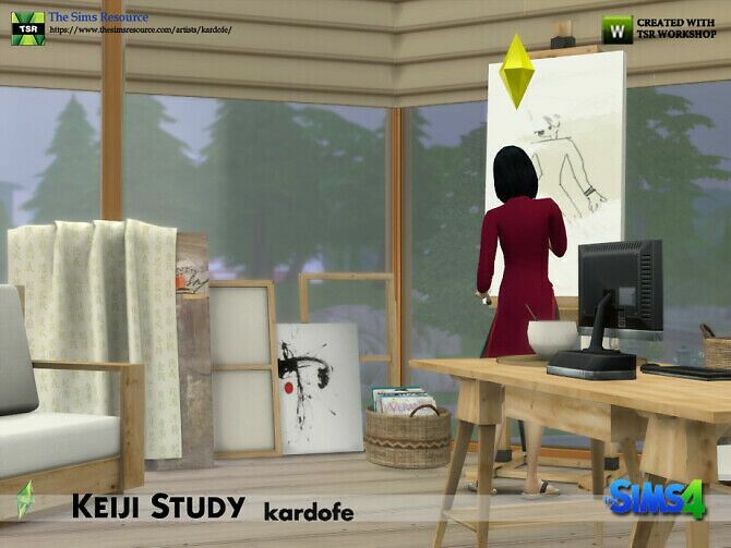 Keiji Study By Kardofe 2 sims 4 cc keiji study by kardofe 2