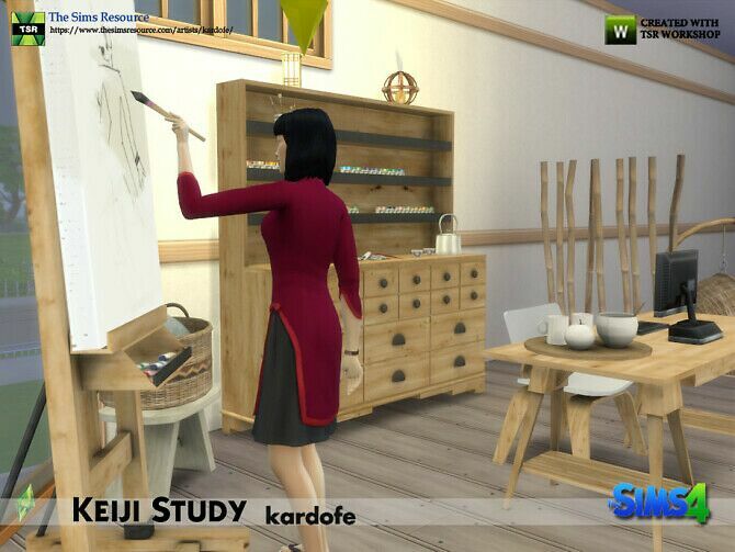 Keiji Study By Kardofe 3 sims 4 cc keiji study by kardofe 3
