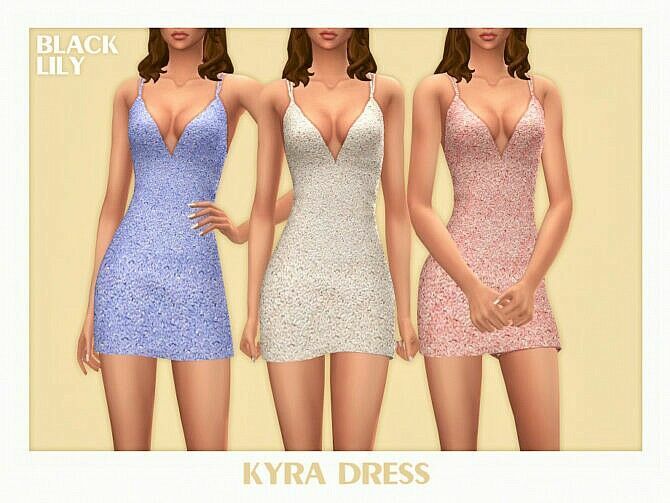 Kyra Dress By Black Lily 1 Kyra Dress By Black Lily Sims 4 CC
