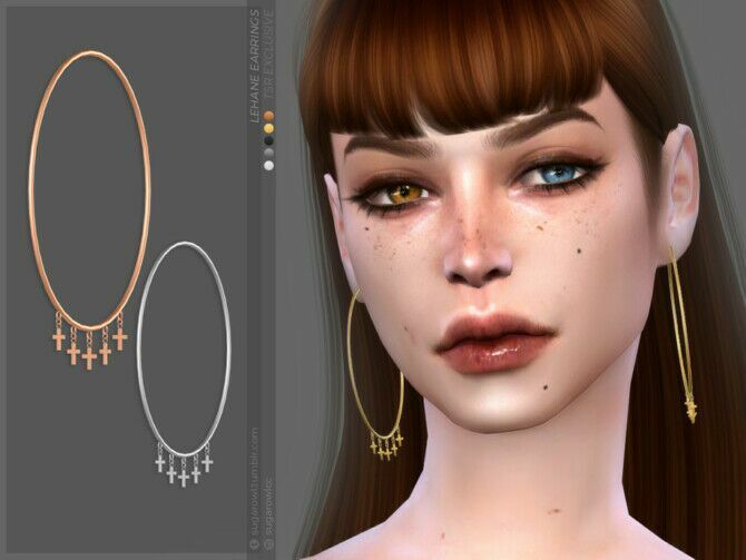 Lehane Earrings By Sugar OWL 1 Lehane Earrings By Sugar OWL Sims 4 CC