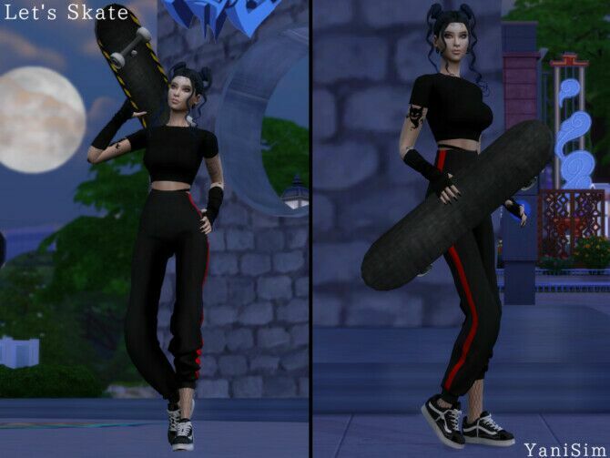 Let’s Skate (Pose Pack) By Yanisim 1 Let’s Skate (Pose Pack) By Yanisim Sims 4 CC