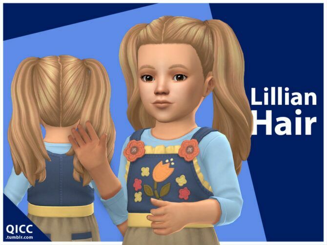 Lillian Hair For Toddler Girls By Qicc 1 Lillian Hair For Toddler Girls By Qicc Sims 4 CC