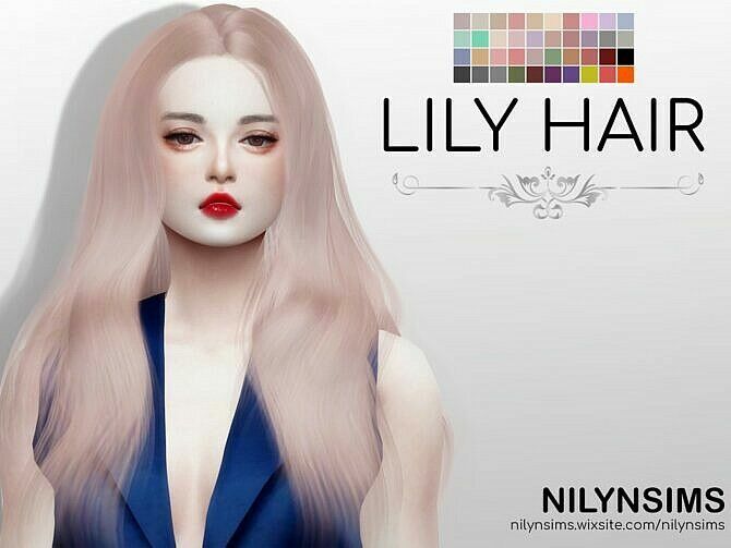 Lily Hair At Nilyn Sims 4 1 Lily Hair At Nilyn Sims 4 Sims 4 CC
