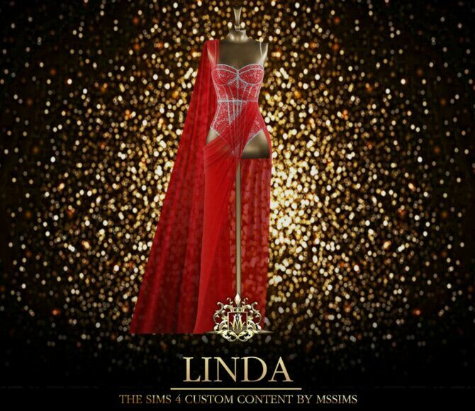 Linda Gown At Mssims 1 Linda Gown At Mssims Sims 4 CC