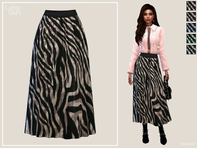 Long Skirt By Paogae 1 Long Skirt By Paogae Sims 4 CC