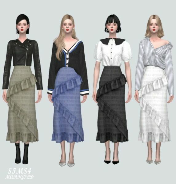 Long Skirt Sf At Marigold 1 Long Skirt Sf At Marigold Sims 4 CC