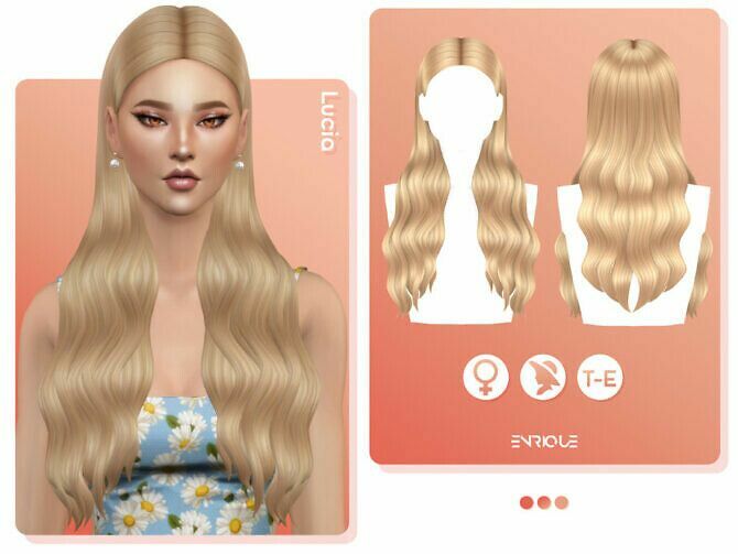Lucia Hairstyle By Enriques4 1 Lucia Hairstyle By Enriques4 Sims 4 CC