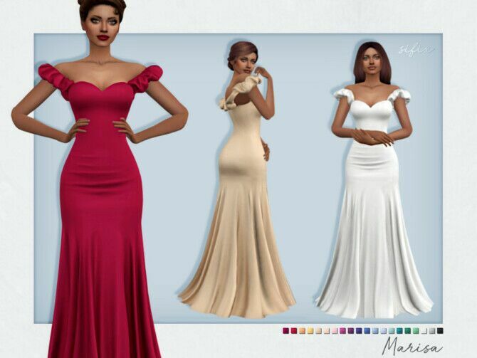Marisa Dress By Sifix 1 Marisa Dress By Sifix Sims 4 CC