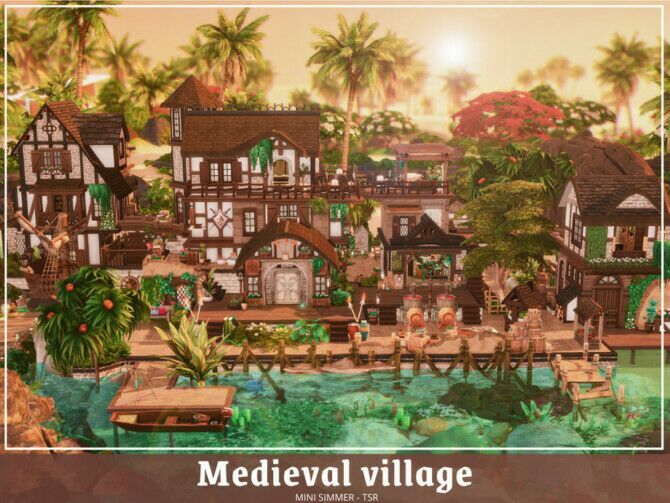 Medieval Village By Mini Simmer 1 Medieval Village By Mini Simmer Sims 4 CC