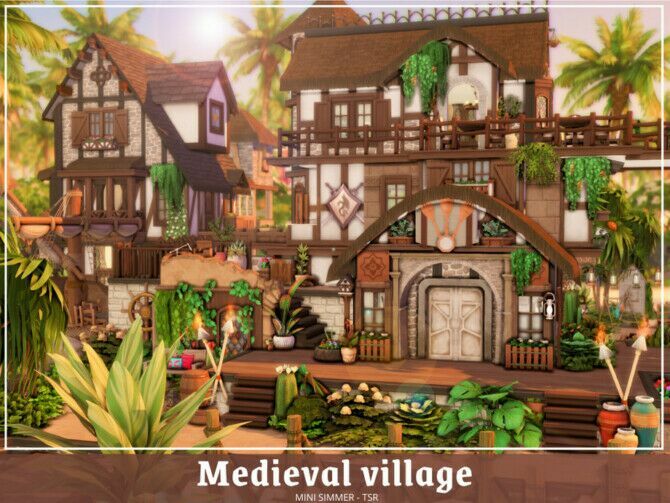 Medieval Village By Mini Simmer 4 sims 4 cc medieval village by mini simmer 2