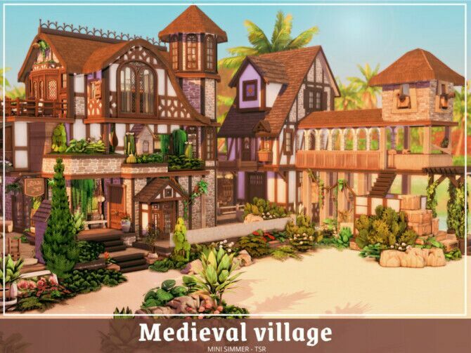 Medieval Village By Mini Simmer 2 sims 4 cc medieval village by mini simmer 3