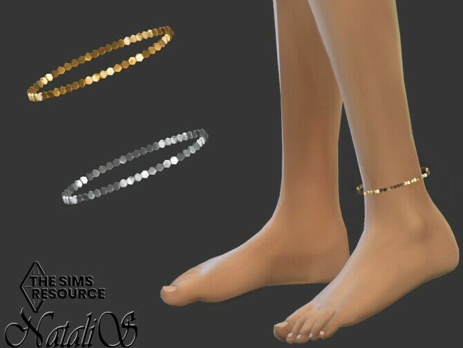 Metal Sequin Anklet By Natalis 1 Metal Sequin Anklet By Natalis Sims 4 CC