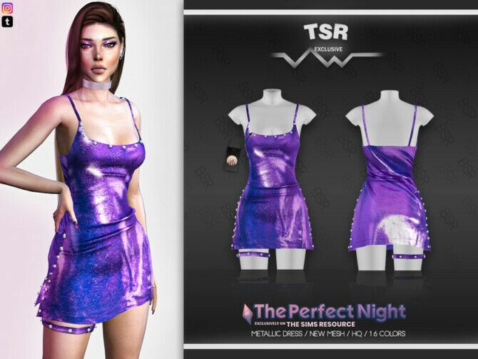 Metallic Dress Bd489 By Busra-Tr 1 Metallic Dress Bd489 By Busra-Tr Sims 4 CC