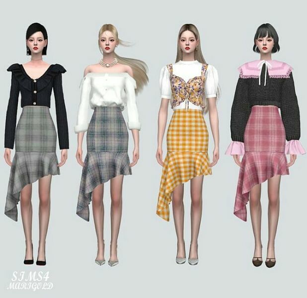 Midi Skirt V2_U 5 At Marigold 1 Midi Skirt V2_U 5 At Marigold Sims 4 CC