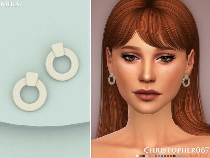 Mika Earrings By Christopher067 1 Mika Earrings By Christopher067 Sims 4 CC