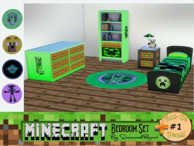 Minecraft Bedroom Set Add-On Pack #1 By Savannahraine 3 sims 4 cc minecraft bedroom set add on pack 1 by savannahraine 3