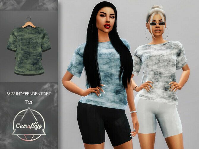 Miss Independent TOP By Camuflaje 1 Miss Independent TOP By Camuflaje Sims 4 CC