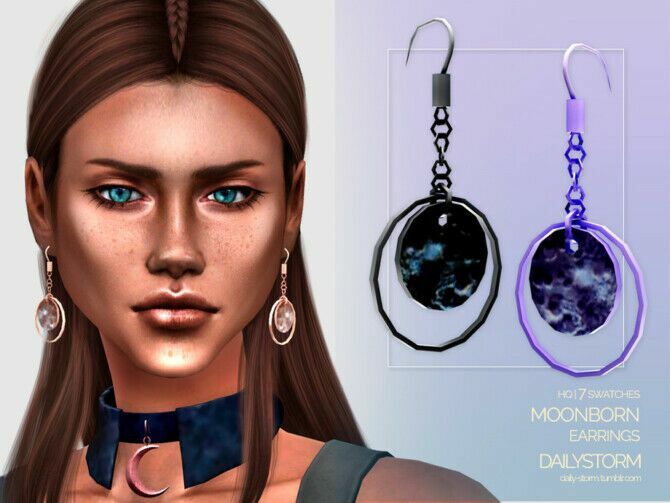 Moonborn Earrings By Dailystorm 1 Moonborn Earrings By Dailystorm Sims 4 CC