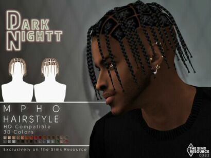 Mpho Hair By Darknightt Sims 4 CC