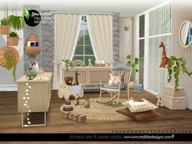 Naturalis Kids Decor By Simcredible 2 sims 4 cc naturalis kids decor by simcredible 2
