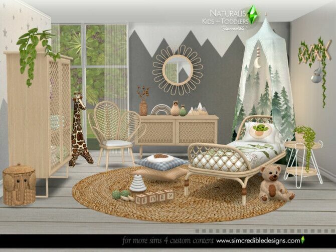 Naturalis Kids Room By Simcredible 4 sims 4 cc naturalis kids room by simcredible 2
