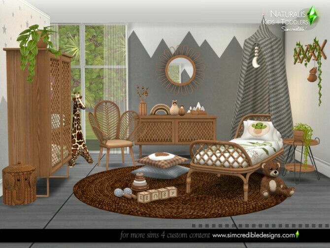 Naturalis Kids Room By Simcredible 2 sims 4 cc naturalis kids room by simcredible 3