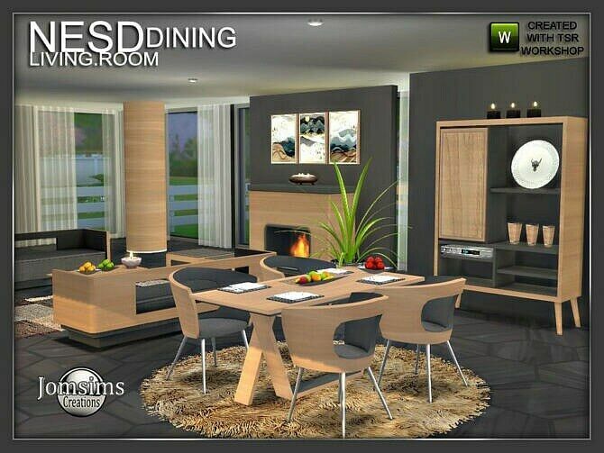 Nesd Dining Room By Jomsims 1 Nesd Dining Room By Jomsims Sims 4 CC