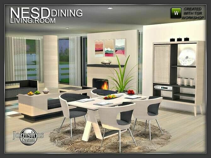 Nesd Dining Room By Jomsims 2 sims 4 cc nesd dining room by jomsims 2