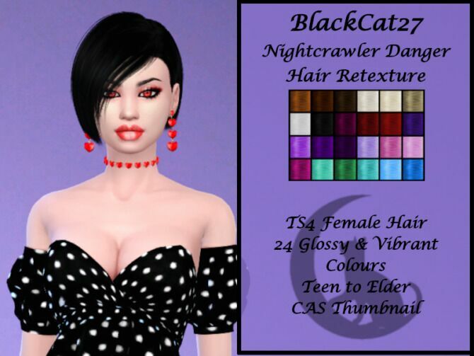 Nightcrawler Danger Hair Retexture By Blackcat27 1 Nightcrawler Danger Hair Retexture By Blackcat27 Sims 4 CC