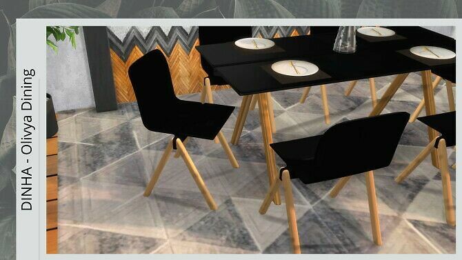 Olivya Dining SET At Dinha Gamer 3 sims 4 cc olivya dining set at dinha gamer 2