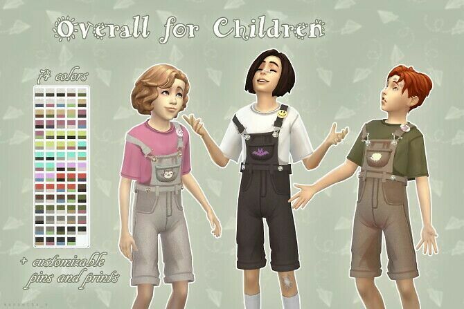 Overall For Children By Kennetha_V At Mod The Sims 1 Overall For Children By Kennetha_V At Mod The Sims Sims 4 CC