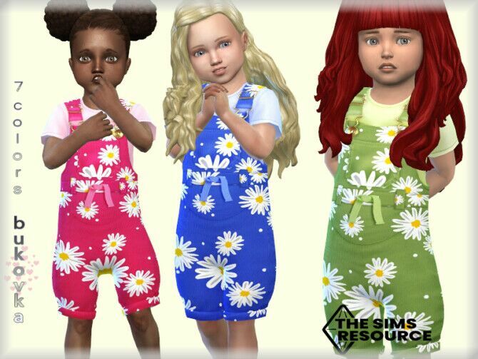 Overalls Chamomile By Bukovka 1 Overalls Chamomile By Bukovka Sims 4 CC
