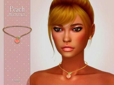 Peach Necklace By Suzue Sims 4 CC