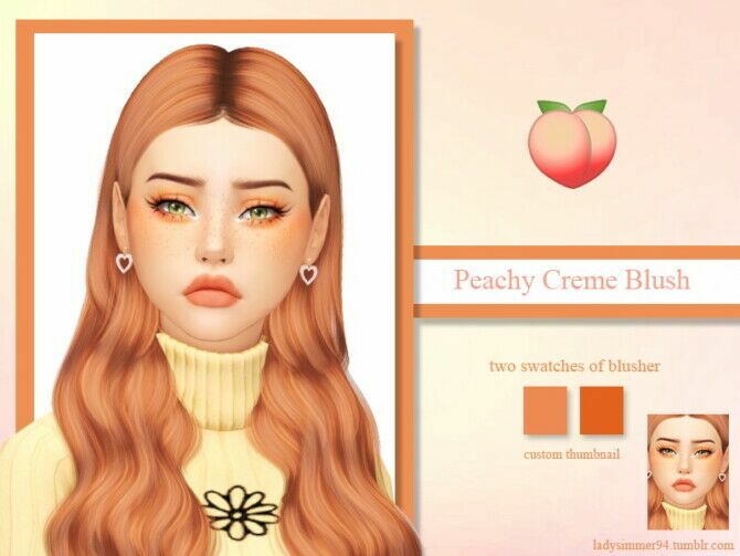 Peachy Creme Blush By Ladysimmer94 1 Peachy Creme Blush By Ladysimmer94 Sims 4 CC