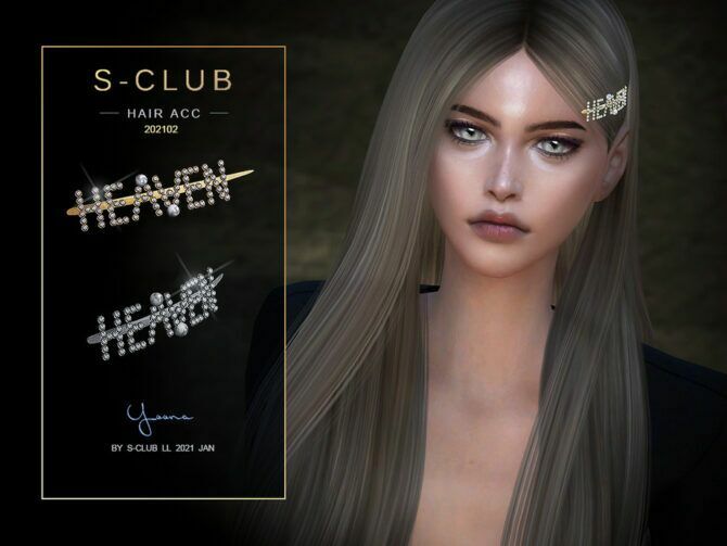 Pearl Hairpin 202102 By S-Club LL 1 Pearl Hairpin 202102 By S-Club LL Sims 4 CC