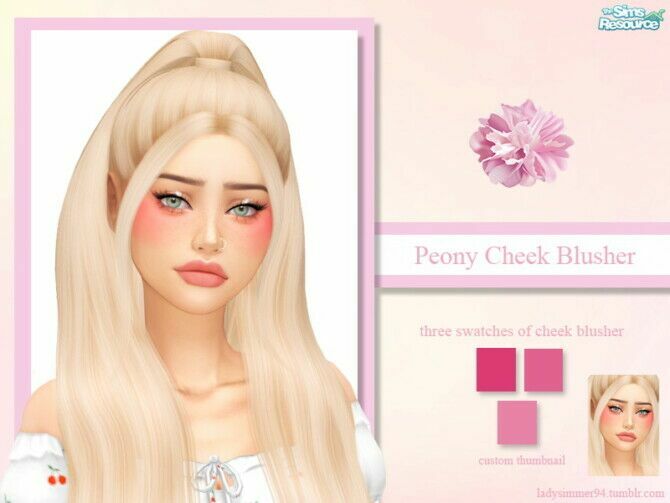 Peony Cheek Blusher By Ladysimmer94 1 Peony Cheek Blusher By Ladysimmer94 Sims 4 CC