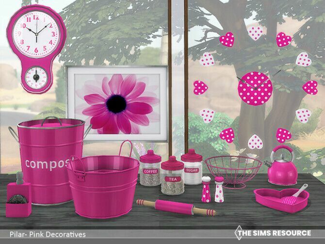 Pink Decoratives By Pilar 1 Pink Decoratives By Pilar Sims 4 CC