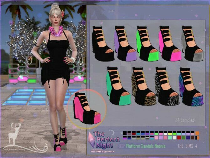 Platform Sandals Neonis By Dansimsfantasy 1 Platform Sandals Neonis By Dansimsfantasy Sims 4 CC