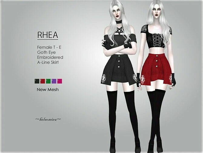 Rhea Mini Skirt By Helsoseira 1 Rhea Mini Skirt By Helsoseira Sims 4 CC