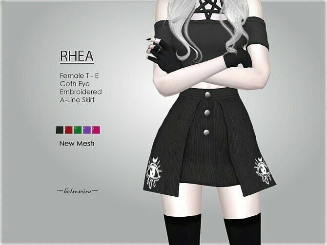 Rhea Mini Skirt By Helsoseira 2 sims 4 cc rhea mini skirt by helsoseira 2